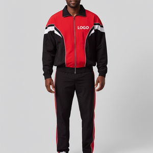 Ensemble de survêtement pour homme, personnalisé, écologique, coupe-vent, respirant, à séchage rapide, haut à col rond, pantalon de sport long - Product Image 5