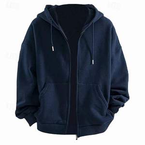 Sweat à capuche pull-over streetwear anti-rétrécissement pour homme en promotion à prix réduit - Product Image 3