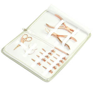 Kit d'outils pour extensions capillaires : Outils d'installation de micro-anneaux métalliques pour pose et retrait d'extensions capillaires robustes - Product Image 3