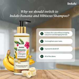 Indalo ครีมนวดผมทรงกล้วย Hibiscus สินค้าขายดีสำหรับใช้ในบ้านป้องกันการเกิดรังแคผลิตภัณฑ์บำรุงสมุนไพรเพื่อความสดชื่น - Product Image 4