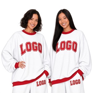 Compre un Conjunto Deportivo Informal de Moda Premium para Mujer, Sudadera Holgada y Relajada, Pantalones Holgados a Juego, Ropa Deportiva con Logotipo Personalizado - Product Image 1