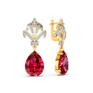 Pendientes de Oro Sólido de 14K, 9K, 10K y 18K con Gemas de Laboratorio, Certificados por IGI, Fabricante de Joyería Fina Ética, Venta al por Mayor, RJC OEM ODM EA502271 - Product Image 3