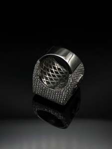 Anillo de Diamantes Cultivados en Laboratorio en Blanco y Negro Personalizado, Anillo de Campeonato de Plata de Ley 925 para Hombre, Anillo de Moda Hip Hop - Product Image 5