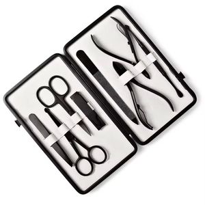 Modern Grooming <b>Kit</b> 8pcs <b>Nail</b> Care Set Durable Stainless Steel Manicure Tools Compact Case And Custom Logo - Product Image 5