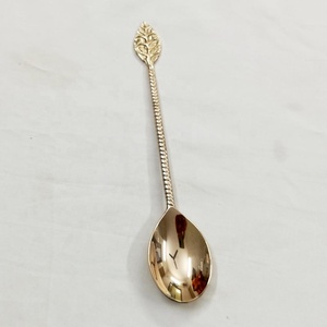 Stainless Steel <b>Gold</b> <b>Mirror</b> Polished <b>Rose</b> Flower Embossed Handle Soup Spoon For Restaurant Family Wholesale Restaurant Luxury - Product Image 2