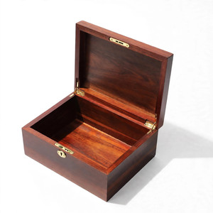 Boîte décorative en bois faite à la main, motif floral bleu, organiseur de table haut de gamme - Product Image 6