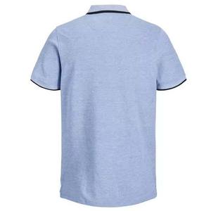 Polo T-shirt pour homme, couleur unie violette, très demandé, tissu tricoté respirant, coupe classique, tendance, à prix avantageux - Product Image 3