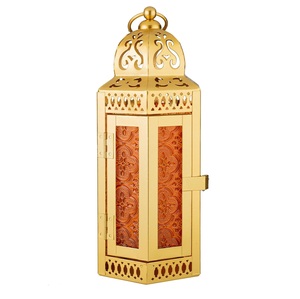 Farol Metálico de Diseño Indio de la Mejor Calidad para el Hogar y Jardín, para Eid, Diwali y Navidad, Decoración para Celebraciones Tradicionales, Portavelas - Product Image 1