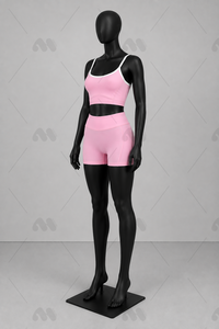 <b>Pink</b> Seamless Yoga Set Spaghetti Strap <b>Crop</b> <b>Top</b> High Waist Shorts 2 Piece Solid Elastic Waist Women's Fitness Wear - Product Image 2
