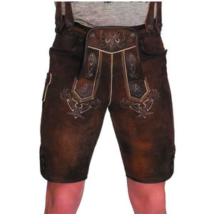 Ensemble traditionnel allemand en cuir de chèvre, élégance alpine authentique, pantalon long et chemise. - Product Image 6