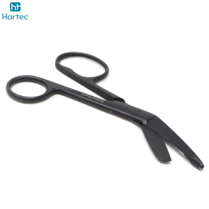 Tijeras para vendajes portátiles de color negro sólido, herramienta quirúrgica de primeros auxilios de acero inoxidable, uso de emergencia - Product Image 2