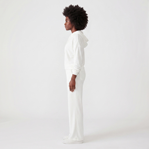 Survêtement à capuche pour femme, manches longues, coupe ample, décontracté, 100% coton, avec cordon de serrage à la taille, vêtements de sport - Product Image 3