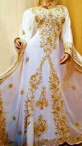 Robe musulmane modeste au sol Jalabiya caftan arabe Abaya bouton décoration taille naturelle fantaisie caftan pour les femmes - Product Image 3