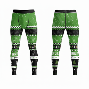 Leggings de compression thermiques d'hiver de qualité supérieure toutes saisons, personnalisés avec impression par sublimation, doublés polaire, pour la course à pied, OEM - Product Image 4
