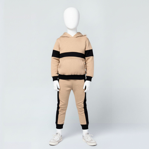 Conjunto Deportivo Informal de Otoño para Niños, Unisex, de 2 Piezas, Sudadera con Capucha y Pantalones Largos a Juego, Estilo Lavado Ácido - Product Image 2