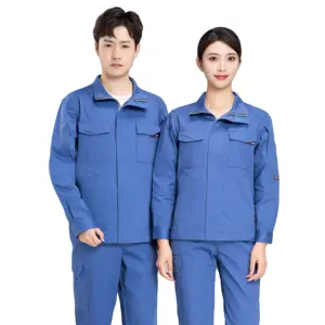 CVC 60% Cotton An Toàn Quần Áo Phòng Sạch Chống Tĩnh Điện Cotton Made Tùy Chỉnh Làm Việc Đồng Phục Làm Việc Tổng Thống Làm Việc Phù Hợp Với