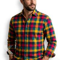 Tela de sarga 100% algodón teñida en hilo con estampado a cuadros, estilo franela, nueva moda 2026, directa de fábrica, para camisas y faldas de niño.