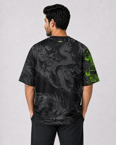 T-shirt Homme EURO SPORT CO à Sublimation, Coupe Ample, Manches Courtes, Col Rond, Motif Dragon Imprimé, Tenue Décontractée - Product Image 2