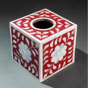 Handmade Natural Color Bone Inlay Tissue <b>Box</b> Holder for Container <b>Storage</b> and <b>Paper</b> <b>Box</b> with Bone by blossom craft india - Product Image 1