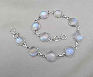 Colgante Clásico de Plata de Ley 925 con Piedra Lunar Arcoíris Azul Flash, Certificado IGI, para Mujer, Venta al por Mayor OEM - Product Image 4