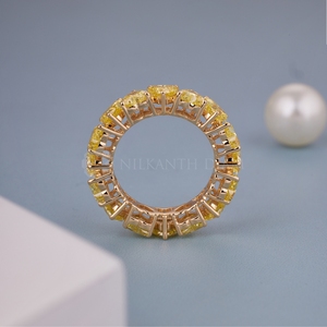Anillo de Diamante de Diseño de Lujo con Certificación IGI y Claridad VVS, Corte Corazón, Diamante Creado en Laboratorio, Oro Blanco, para Mujer, de la India - Product Image 3