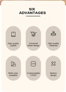 Carrito de Salón Multifuncional de Acrílico Moderno con 4 Ruedas, Resistente, con Portavasos, Fácil de Mover, para Salones de Belleza - Product Image 4