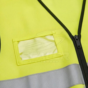 Chaleco de Seguridad Reflectante de Malla Transpirable Ligero con Múltiples Bolsillos, ANSI Clase 2, para Trabajadores de la Construcción y Uso Industrial - Product Image 6