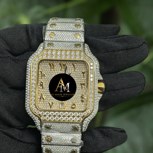 Reloj Mecánico de Lujo con Diamantes de Moissanita, Acero Inoxidable, Unisex, Correa de Cristal de 20 mm, Suministro Directo de Fábrica - Product Image 1