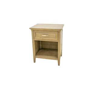 Solid Wood Nightstand Vietnam Modern Manufacturer ADELA Brand Best Selling <b>Bedside</b> Table 1-Drawer Apartment Hotel Ready - Product Image 1