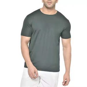 Camisetas OEM ODM para hombre de primera calidad para verano, totalmente personalizadas, 100% algodón, color gris sólido, para adultos. - Product Image 1