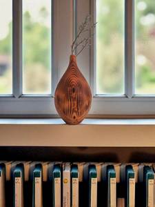 Stylish Handmade Modern Carved Wooden Floor Vase High Quality Decorative <b>Container</b> for Artistic Home Styling - Product Image 3