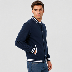 Classic varsity <b>jacket</b> featuring athletic inspired detailing and comfortable warmth for versatile casual streetwear fashion - Product Image 2
