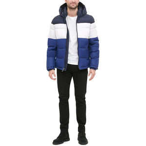 Chaqueta de Invierno para Hombre, Estilo Bomber, con Cuello Alto Personalizado, Capucha, Acolchada, Impermeable, para Exteriores, Venta al Por Mayor - Product Image 3