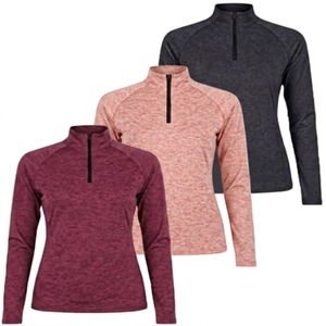 Customization Low MOQ Women's Winter Half Zip Sweatshirt <b>Stand</b> Collar Printed Loose <b>Drop</b> Shoulder Comfortable - Product Image 1