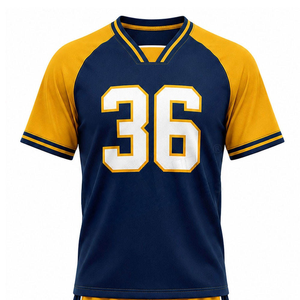 Maillots de lacrosse personnalisés sublimés, à grande ouverture, en maille, double éclat, avec bandes épaules, pour la compétition de lacrosse - Product Image 5