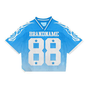 เสื้อเจอร์ซีย์ตาข่ายแบบยูนิเซ็กซ์ที่ปรับแต่งชื่อทีมได้-ระบายอากาศได้ดี แห้งเร็ว แขนสั้น คอกลม ชุดกีฬา-ผ้าโพลีเอสเตอร์ 100% - Product Image 4