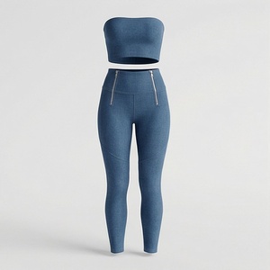 Ensemble de yoga pour femmes, vêtements de fitness, soutien-gorge de sport, leggings, vêtements de sport sans couture, vêtements de sport athlétiques, vêtements d'entraînement, vêtements de sport pour la gym, t-shirt - Product Image 1