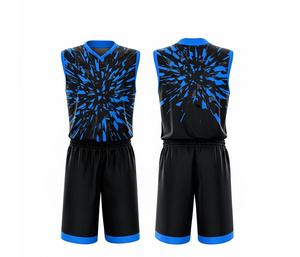 Ensemble d'uniformes de basketball personnalisés avec logo, sublimation intégrale, fournisseur de vêtements de sport en polyester respirant et à séchage rapide pour hommes et femmes - Product Image 3