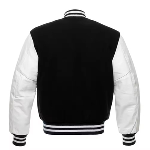 Custom <b>Mens</b> Varsity <b>Jacket</b> With <b>Leather</b> Sleeves Winter <b>Jacket</b> Autumn <b>Mens</b> <b>Jackets</b> Embroidery Patch Logo Custom - Product Image 5