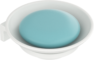 Porte-savon double grand format carré avec support mural, double couche, en verre et métal, robuste, pour salle de bain - Product Image 2