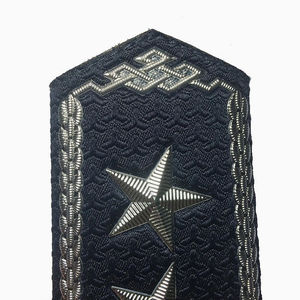 Wholesale Custom Epaulette with Three <b>Stars</b> Sew-On <b>Fabric</b> Badge Rectangle Shape Shoulder Epaulettes Badges with Logo - Product Image 3