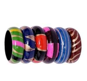 Bijoux de mode, design unique, bracelet en bois imprimé avec diamants, à bas prix, 100% fait main, forme de lune, unisexe, cadeau d'anniversaire - Product Image 2