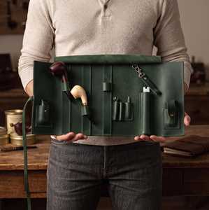 Étui de Voyage en Cuir Véritable Vintage pour Pipes, Personnalisable avec Logo, Sac de Rangement pour Pipes à Tabac PRB-0023 - Product Image 5