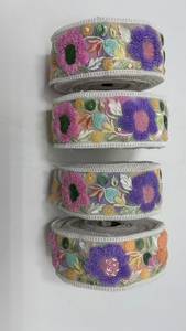 Bordure en dentelle florale brodée pour saris, robes, vêtements, tenues de mariage, artisanat, décoration de mode - Product Image 2