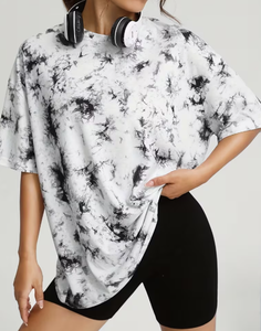 เสื้อยืดคอกลมโอเวอร์ไซส์สำหรับผู้หญิง |   ผ้าถักโพลีเอสเตอร์/คอตตอนพิมพ์ลายตามสั่ง |   เสื้อผ้าขายส่งแบบแขนยาวทรงหลวม - Product Image 6
