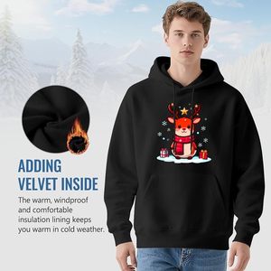 <b>Men</b>’s Premium Streetwear Hoodie Loose Fit Thick Fleece Fabric Custom Embroidered Logo Modern Casual Pullover Sweatshirt - Product Image 1
