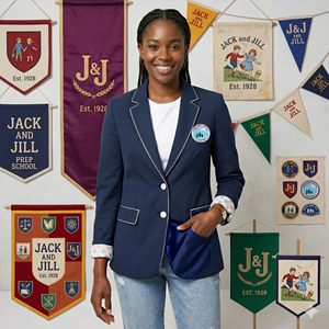 Blazer Jack Jill pour femme, bleu clair, veste cintrée élégante, tenue de bureau formelle, coupe classique, polyester et coton, anti-plis - Product Image 3