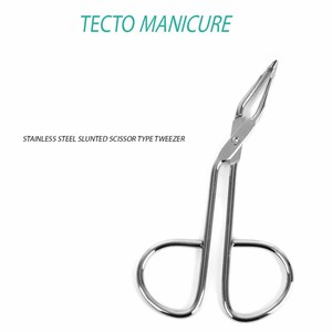 Pinzas Inclinadas de Acero Inoxidable Tipo Tijera para Cejas, Herramienta de Precisión para Remover y Dar Forma a las Cejas para Salón de Belleza - Product Image 1