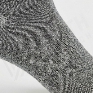 Gray <b>Knee</b> <b>High</b> <b>Socks</b> With Black And White Stripes Knitted Breathable Casual Daily Wear For Adults - Product Image 5