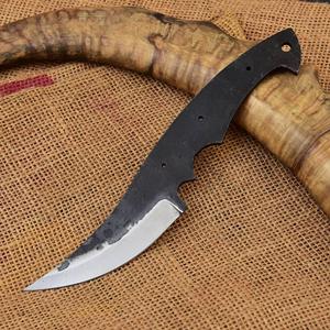 Cuchillo de hoja fija personalizado, acero de alto carbono, punta caída, filo recto, cuchillo de camping, material para mango DIY, venta al por mayor UA - Product Image 1